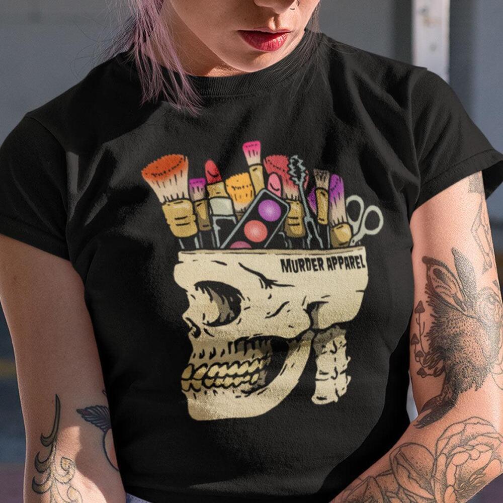 Make Up Addict Skull Tshirt